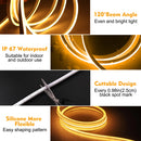 LED Neon Light, iCreating 32.8ft Neon Rope Lights 12V Outdoor Waterproof DIY Neon LED Strip Lights for Custom Neon Signs, Room, Bedroom, Wall, Car Underglow, Wedding (Power Adapter Included)
