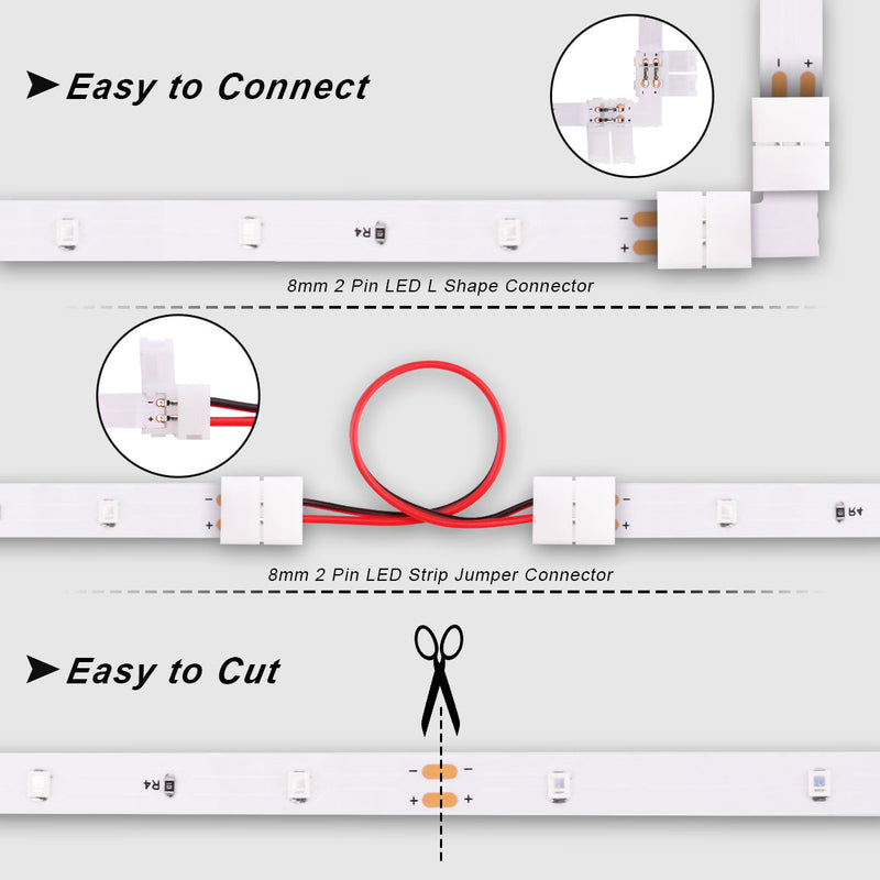 65.6ft White LED Strip Lights, iCreating Upgraded Bright Daylight White LED Light Strip Flexible Tape Lights, LED Mirror Lights, Under Cabinet Lighting Strips for Mirror Under Cabinet Bedroom Kitchen