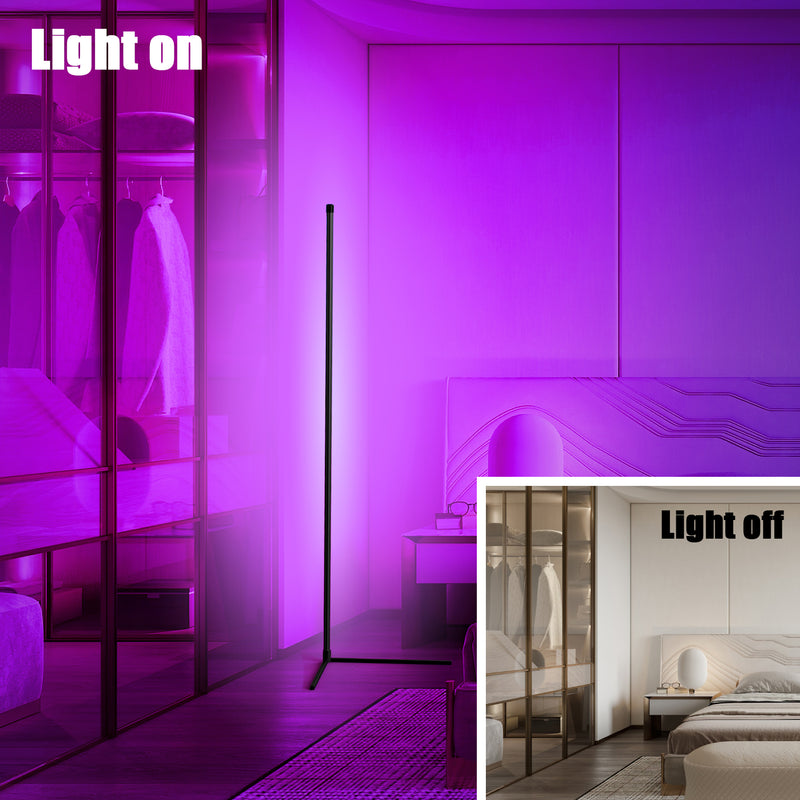 LED Black Lights - UV LED Corner Floor Lamp, Blacklight Corner Lights, 60'' Corner Lamp, Black Light Corner Lighting for Glow Party, Body Paint, Fluorescent Poster, Glow in The Dark