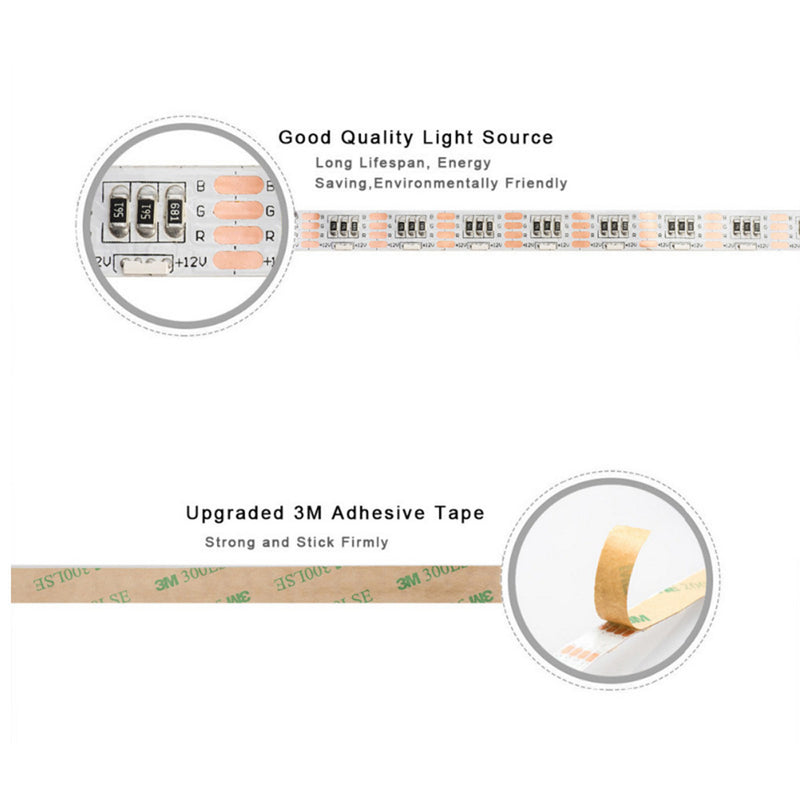 DC 12V 16.4FT 5M SMD335 Side View High Density Flexible LED Strip Lights 120 LEDs Per Meter by iCreating 2020 New Design