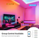16.4ft WiFi Smart RGB LED Strip Light Kit, Alexa Wireless Flexible Color Changing 5050 LEDs Light Tape with Remote, Waterproof RF Remote 12V Dimmable Lighting Strips, Compatible with Google Assistant