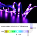 L Shape 4Pin LED Strip Connector, 10PCS 12V RGB Solderless LED Light Strip Tape 90 Degree Right Angle Corner Connectors for 10mm Wide Flexible 5050 3528 RGB LED Strip Lights