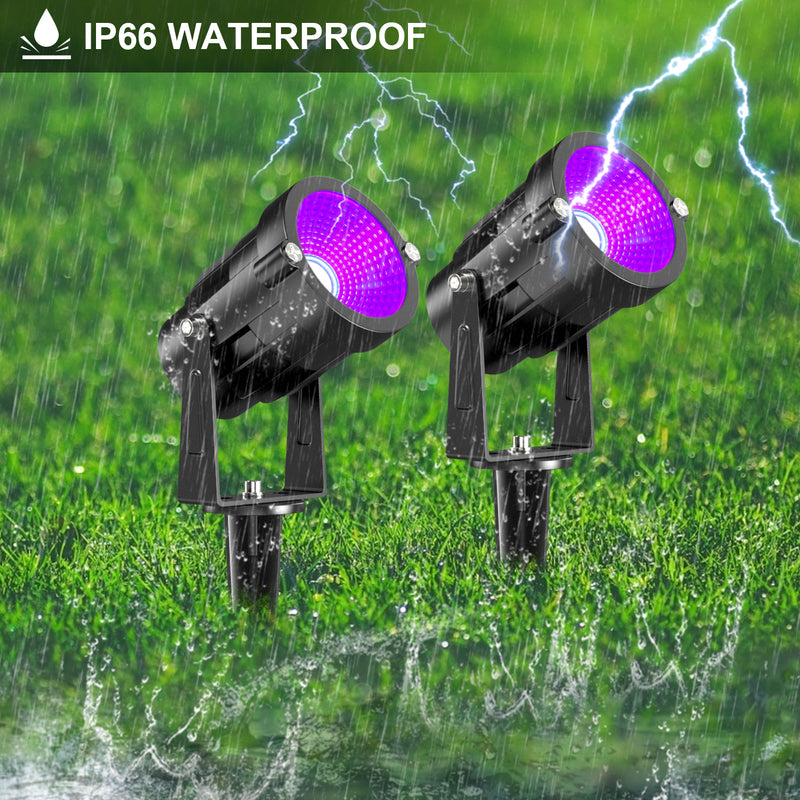 10W LED Black Lights Outdoor UV Landscape Lights Blacklight Landscape