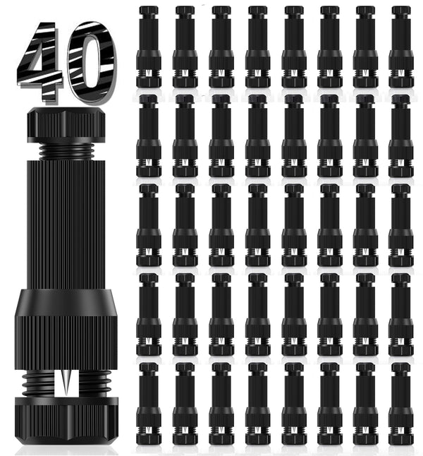40 Pack Low Voltage Wire Connector - iCreating Landscape Lighting Connectors Waterproof Low Voltage Connectors 12-20 Gauge Low Voltage Wire Connectors for Landscape Lighting Path Lights