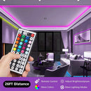 65.6ft RGB LED Strip Lights, RGB LED Light Strip Kit 5050 LED Tape Lights, Color Changing LED Strip Lights with Remote for Home Lighting Kitchen Bed Flexible Strip Lights for Bar Home Decoration