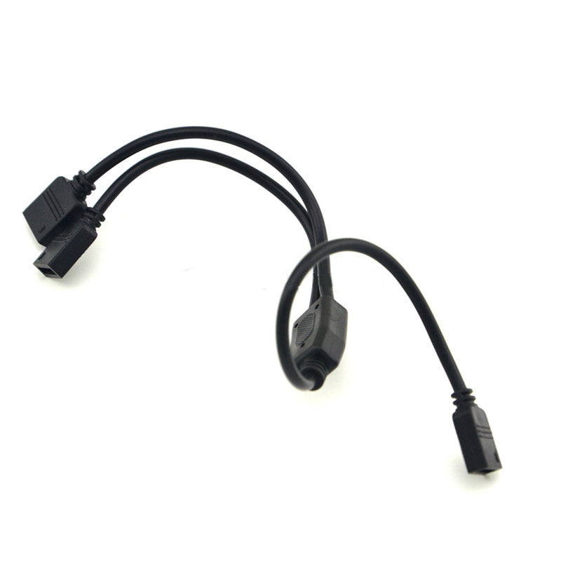 2 Way LED RGB Splitter Cable - iCreating 4PCS Black 5050 4 Pin RGB LED Strip Light Connector Splitter Y Wire with 12 PCS 4 Pin Male Connector for RGB 5050 3528 LED Light Strips