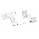 3528 2 Pin LED Strip Connector Kit - 8mm LED Connector Kit Includes 10x LED Strip Connector Pigtail, 10x L Shape Connectors, 32.8ft Extension Cable, 20x LED Strip Clips