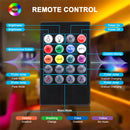Music Sync LED Strip Lights Battery Powered - iCreating 6.6FT/2M RGB Music Sync LED Light Strip with IR Remote Color Changing 5050 LED Tape Lights for Party, Home, Bedroom, Kitchen DIY Decoration