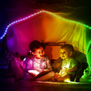 Battery Powered RGB LED Strip Lights – iCreating Battery RGB LED Strip Lights Kit with SMD 5050 Color Changing Battery RGB Light Strip Non-waterproof, Multicolor 24Key Remote Controller