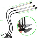 LED Grow Light, 60W Tri Head Timing 60 LED 5 Dimmable Levels Plant Grow Lights for Indoor Plants with Red Blue Spectrum, Adjustable Gooseneck, 3 6 12H Timer, 3 Switch Modes