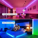 32.8ft Smart WiFi RGB LED Strip Light Kit, Alexa Wireless Flexible Color Changing 5050 LED Tape Light with Remote, Waterproof Remote 12V Dimmable LED Rope Light, Compatible with Google Assistant