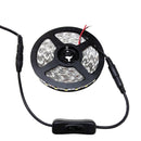 DC 12V Inline Switch - iCreating 2PCS Inline Toggle Rocker On Off Switch with 5.5 x 2.1mm DC Jack Male to Female Power Adapter Cable Connector for 5050 3528 LED Strip Light, CCTV Security Camera