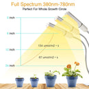 Full Spectrum LED Grow Lights for Indoor Plant, 3 Heads Timing Function Grow Lamp Auto On/Off with 3/6/12H Timer 5 Dimmable Levels 3 Switch Modes Adjustable Gooseneck