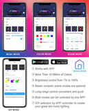 Interior LED Car Lights, iCreating Car LED Strip Light Upgrade Two-Line Design Waterproof 4pcs 48 LED APP Controller Lighting Kits, Multi DIY Color Music Under Dash Car Lighting with Car Charger, DC 12V