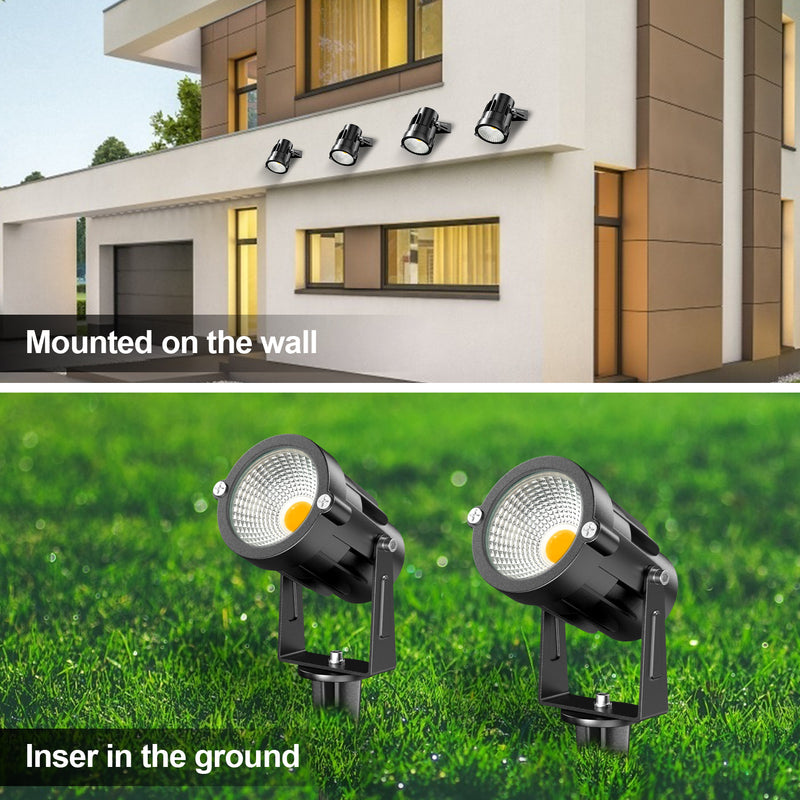 15W LED Landscape Lights Low Voltage, 12 Pack Path Lights Outdoor Landscape Lighting Warm White LED Pathway Lights Waterproof Landscape Spotlight for Patio, Lawn, Yard, Outdoor Garden Lights