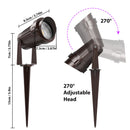 UV Black Light Landscape Lights, 12W Outdoor High Voltage LED Landscape Spot Lights 405nm UV Light Plug in Spotlights for Blacklight Party, Halloween, Fluorescent Poster, Body Paint (10Pack)