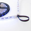 5050 4Pin LED Strip Connector Kit - iCreating 10mm RGB LED Connector Kit includes 32.8FT RGB Extension Cable, 10x LED Strip Jumper, 10x L Shape Connectors, 10x Gapless Connectors, 20x LED Strip Clips