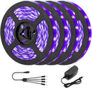 65.6ft UV LED Strip Lights, iCreating UV Light Strip 395nm to 405nm LED Blacklight Strip, 12V Flexible Black Light LED Strips, Non-Waterproof for Party, Stage Lighting, Body Paint