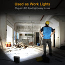 LED Flood Light Outdoor, 2Pack IP66 Waterproof Outside Security Plug in Backyard Flood Lights Super Bright 5000K Daylight White with Outlet for Exterior Backyard Home House Security