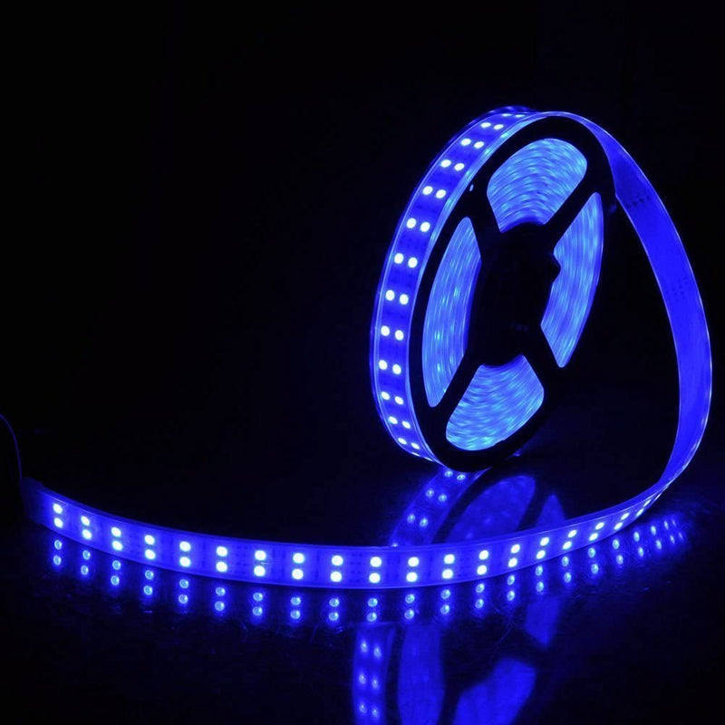 Double Row 5050 RGB LED Strip Light - iCreating 2020 New Design 16.4ft  DC 12V SMD5050 Color Change Flexible LED Strip Lights with 600 LEDs