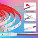 65.6ft RGB LED Strip Lights, RGB LED Light Strip Kit 5050 LED Tape Lights, Color Changing LED Strip Lights with Remote for Home Lighting Kitchen Bed Flexible Strip Lights for Bar Home Decoration