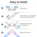 L Shape 4Pin LED Strip Connector, 10PCS 12V RGB Solderless LED Light Strip Tape 90 Degree Right Angle Corner Connectors for 10mm Wide Flexible 5050 3528 RGB LED Strip Lights