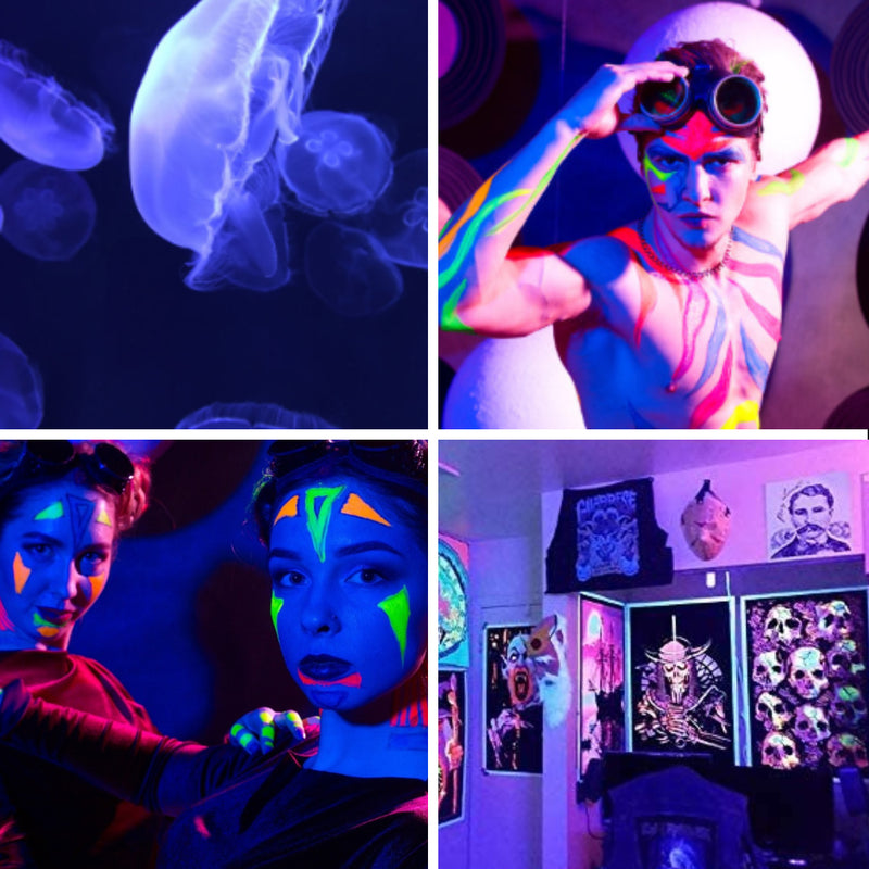 2 Pack 80W LED Black Lights - Blacklight Flood Light IP66 Waterproof Outdoor Blacklight for Dance Party, Stage Lighting, Body Paint, Aquarium, Fluorescent Poster, Glow in The Dark, Neon Glow