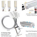 Full Spectrum LED Grow Lights for Indoor Plant, 3 Heads Timing Function Grow Lamp Auto On/Off with 3/6/12H Timer 5 Dimmable Levels 3 Switch Modes Adjustable Gooseneck