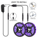 32.8ft UV Blacklight LED Strip Lights - iCreating UV LED Strip Lights 395nm to 405nm Blacklight LED Strip Light, 12V Flexible Black Light LED Strips, Non-Waterproof for Party, Stage Lighting, Body Paint