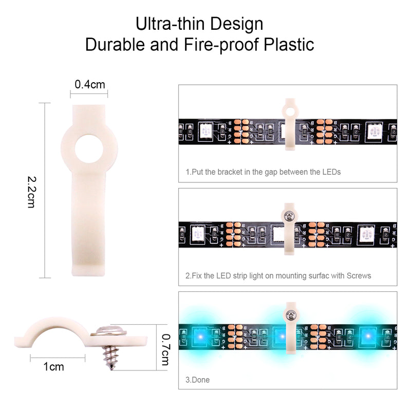 iCreating 5050 4Pin LED Strip Connector Kit with 2 Way RGB Splitter Cable, 6.6ft RGB Extension Cable, Strip to RGB Controller Jumper, LED strip to strip Jumper, L Shape Connectors, Gapless Connectors