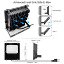 2 Pack 120W LED Black Lights - Blacklight Flood Light IP66 Waterproof Outdoor Blacklight for Dance Party, Stage Lighting, Body Paint, Aquarium, Fluorescent Poster, Glow in The Dark, Neon Glow