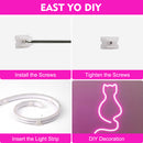 LED Neon Light, iCreating 32.8ft Neon Rope Lights 12V Outdoor Waterproof DIY Neon LED Strip Lights for Custom Neon Signs, Room, Bedroom, Wall, Car Underglow, Wedding (Power Adapter Included)