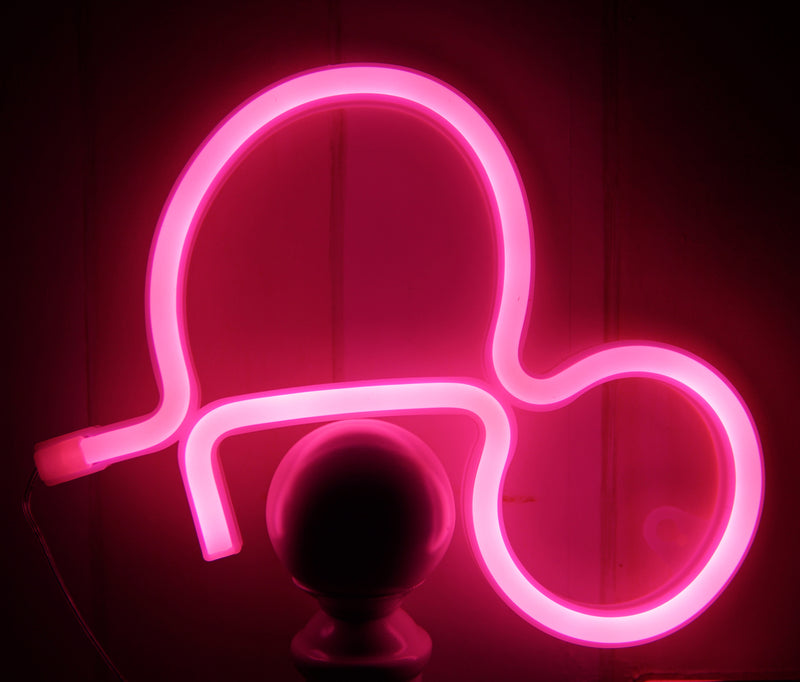Pink Letters LED Neon Sign - LED Neon Light Wall Signs Battery or USB Operated Art Decorative Lights Wall Decor for Home Children Baby Living Room Christmas Wedding Party Decoration