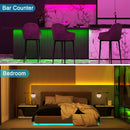 Music Sync LED Strip Lights Battery Powered - iCreating 6.6FT/2M RGB Music Sync LED Light Strip with IR Remote Color Changing 5050 LED Tape Lights for Party, Home, Bedroom, Kitchen DIY Decoration