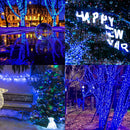 Blue LED Strip Lights - iCreating 2020 New Design Battery Powered LED Light Strip Kit with 6.6FT 2M SMD 3528 IP65 Waterproof Super Bright LED Tape Light, Battery Case