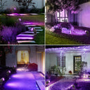 UV Black Light Landscape Lights, 12W Outdoor High Voltage LED Landscape Spot Lights 405nm UV Light Plug in Spotlights for Blacklight Party, Halloween, Fluorescent Poster, Body Paint (10Pack)