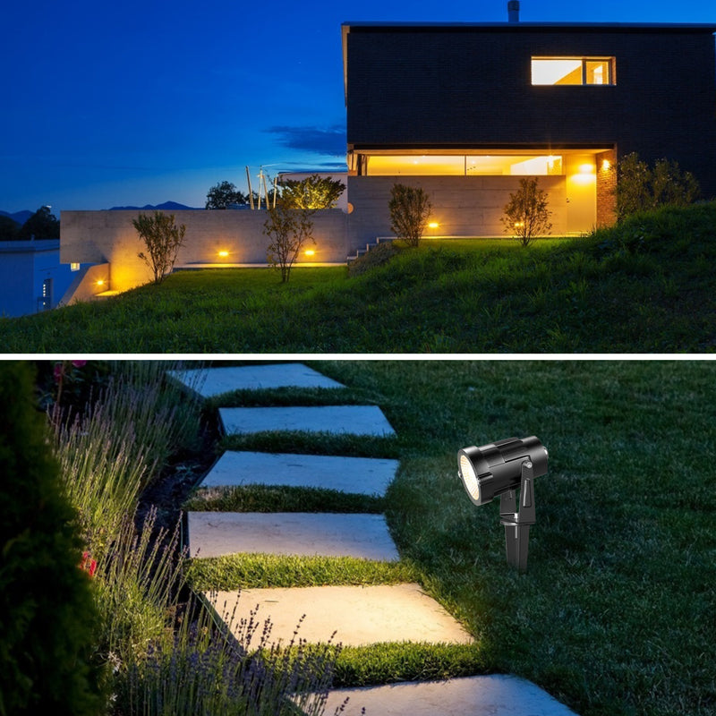15W LED Landscape Lights Low Voltage, 12 Pack Path Lights Outdoor Landscape Lighting Warm White LED Pathway Lights Waterproof Landscape Spotlight for Patio, Lawn, Yard, Outdoor Garden Lights