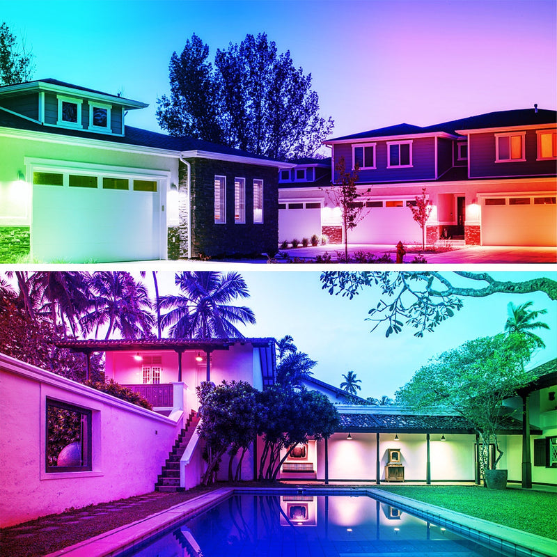 12W RGB Color Changing LED Landscape Lights Remote Control Low Voltage Landscape Lighting Waterproof Spotlight for Garden Patio Outdoor Indoor Decoration (10 Pack)