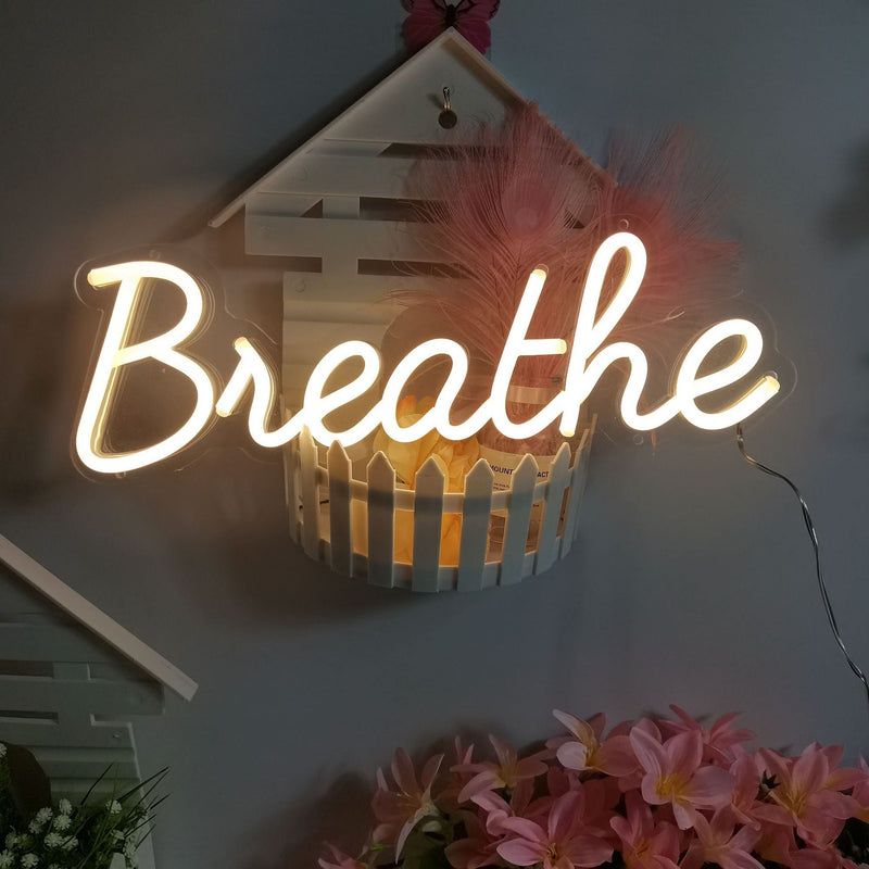 Breathe Neon Sign