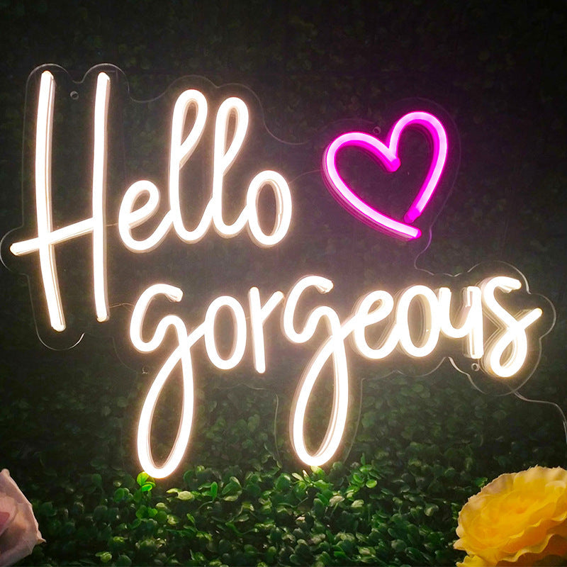 Computer Hello Gorgeous Hello Gorgeous Neon Sign