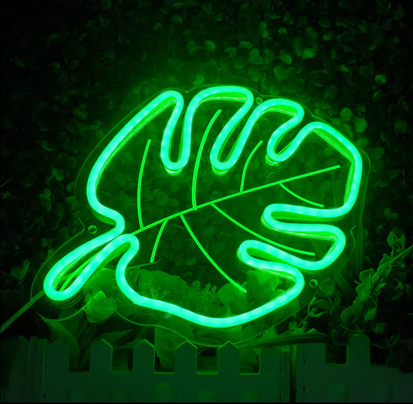 Monstera Leaf Neon Sign