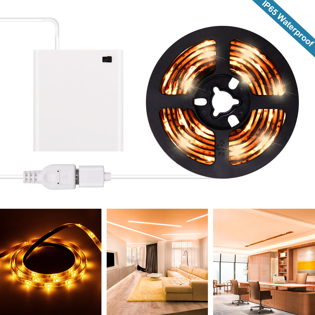 Yellow LED Strip Lights Battery Powered Yellow LED Light Strip Kit w