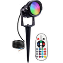 RGB Landscape Lights, Low Voltage 12VV LED Color Changing Garden Pathway Light with Remote Control IP66 Waterproof for Indoors Outdoors Decoration (1 Pack)